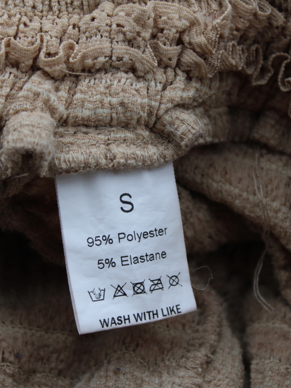 SHEIN Tan Ruffle Layered Mini Skort Size Small - Picture 5 of 5